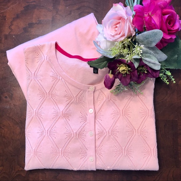 Talbots Sweaters - Talbots Petite Pink Cardigan w/Matching Shell-2XP